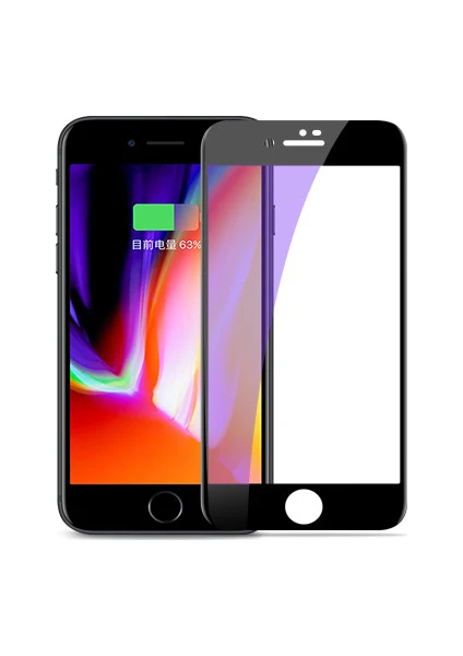 JM226 Apple iPhone 7/ Apple iPhone 8 3D Kavisli Hd İnce Anti Blue Light Temperli Cam