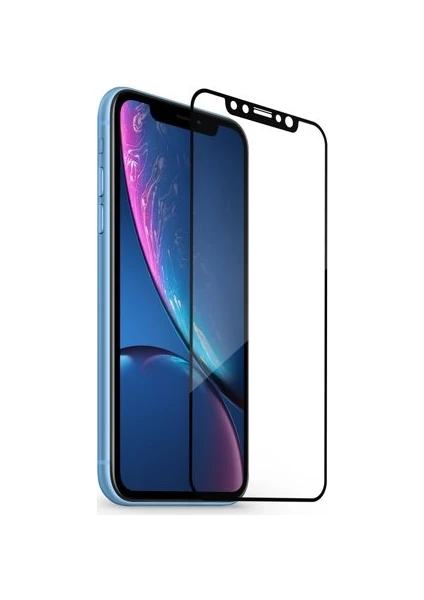 JM3047 Apple iPhone Xs Max Tam Ekran Kavisli Temperli Cam Ekran Koruyucu