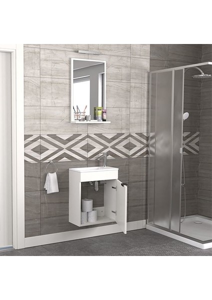 Fix Arya 50 cm Banyo Dolabı Renk Mat Beyaz