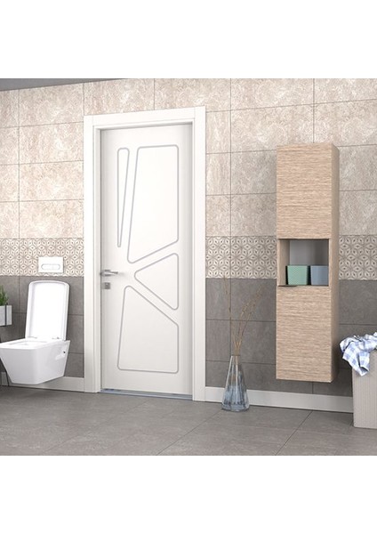Fix Arya ve Loft Uyumlu Banyo Boy Dolabı Renk Aybe Bej