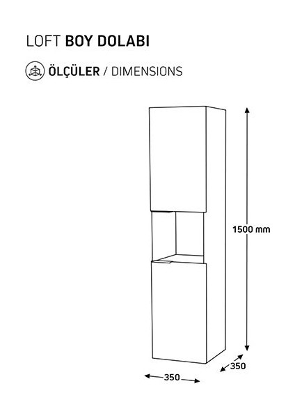 Fix Arya ve Loft Uyumlu Banyo Boy Dolabı Renk Aybe Kahve fiyatları
