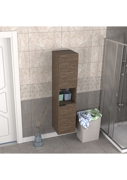 Fix Arya ve Loft Uyumlu Banyo Boy Dolabı Renk Aybe Kahve fırsatları