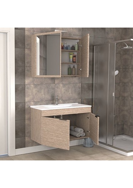 Fix Loft 100 cm Banyo Dolabı Renk Aybe Bej