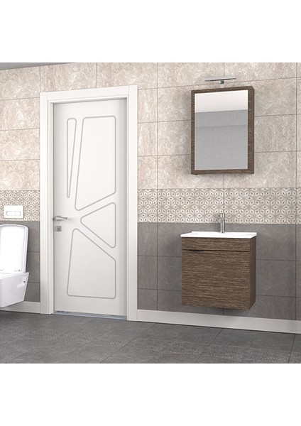 Fix Loft 55 cm Banyo Dolabı Renk Aybe Kahve