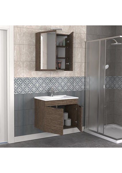 Fix Loft 75 cm Banyo Dolabı Renk Aybe Kahve modelleri