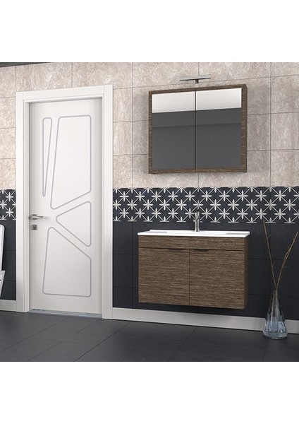 Fix Loft 85 cm Banyo Dolabı Renk Aybe Kahve