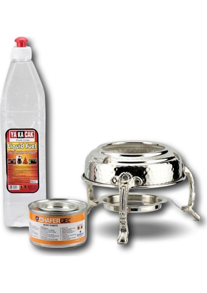 Küçük Boy Ayaklı Nikelli Bakır Osmanlı Ocağı