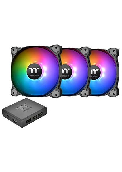 Pure Plus 12 Adreslenebi̇lir RGB Ledli̇ 3x120mm Fan + Kontrol Kasa Fani Ki̇ti̇ CL-F063-PL12SW-A