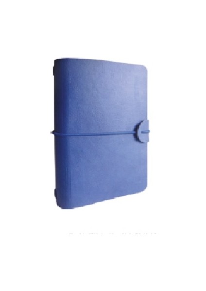 Trio Deri Kapak Defter 12X19 144 Yp Mavi