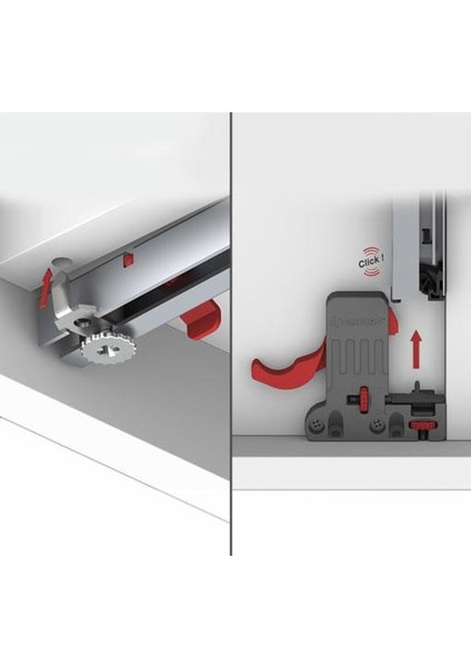 Smart Slide Tek Açılım Frenli Ray 450 Mm