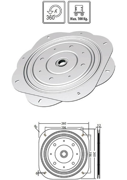 Albatur 0065 Metal Tv Altlığı