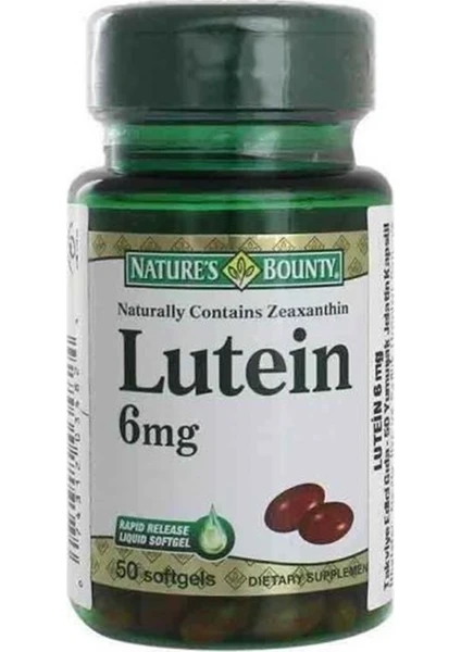 Natures Bounty Lutein 6 Mg 50 Softgels