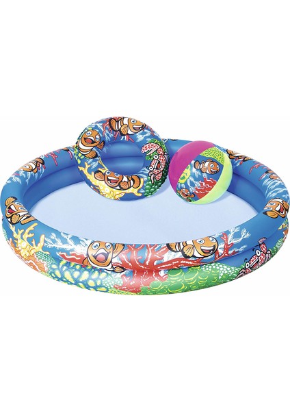 51124 Çocuk Havuzu + Top + Simit Set