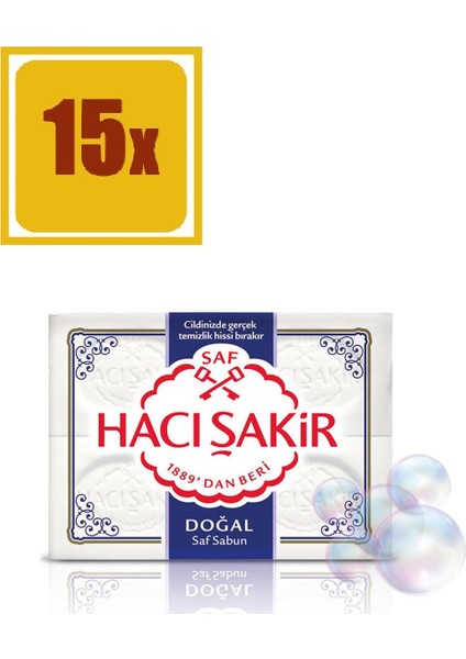 Doğal Banyo Sabunu 4 x 150 gr 15'li Set