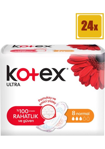 Ultra Kanatlı Uzun 7 Adet Ped 24'lü Set