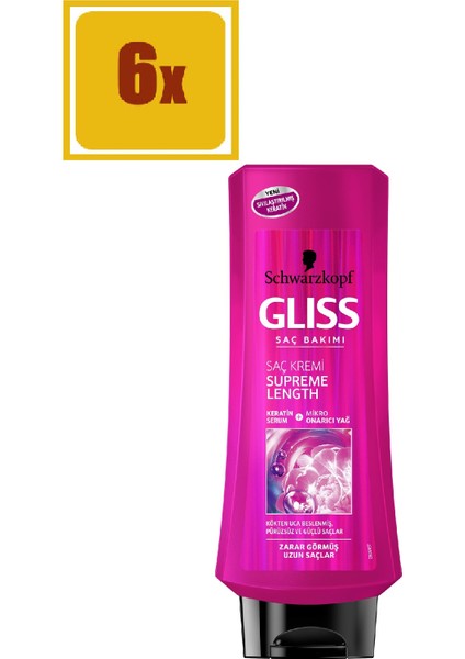 Supreme Length Saç Kremi 360 ml 6'lı Set