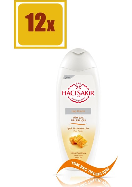 Saç Kremi Bal-Tüm Saçlar 450 ml 12'li Set