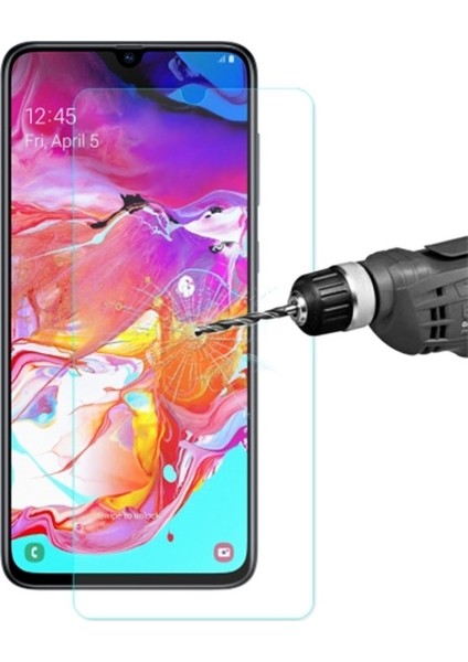 Samsung Galaxy A70 Tempered Cam Ekran Koruyucu Şeffaf