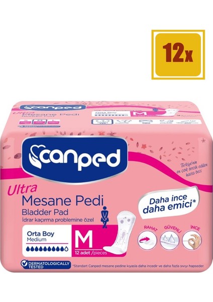 Ultra Mesane Pedi Orta 12 Adet 12'li Set