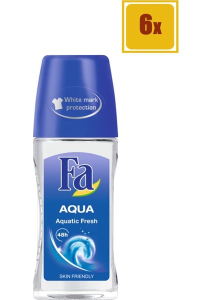 Aqua Kadın 50 ml Roll On 6'lı Set