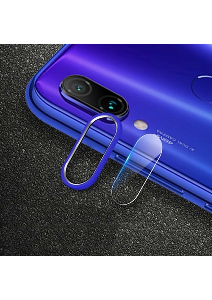 Redmi Note 7 Kamera Koruma Metal Lens+ Cam Set Siyah