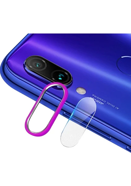 Redmi Note 7 Kamera Koruma Metal Lens+ Cam Set Siyah