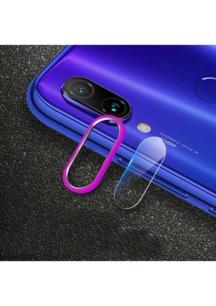 Redmi Note 7 Kamera Koruma Metal Lens+ Cam Set Siyah