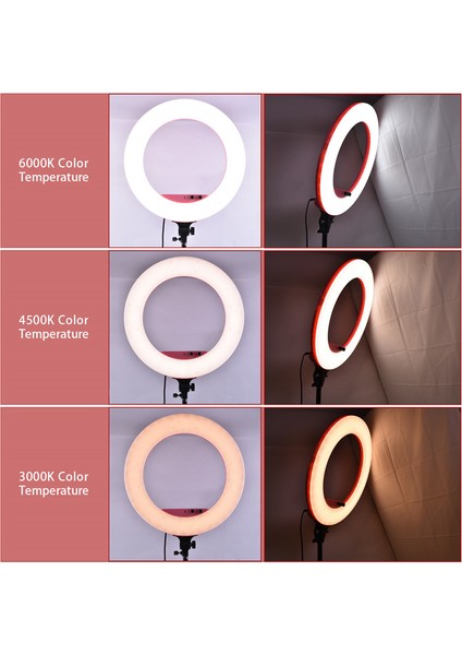 Lf-R480 18Inç Bi-Color (Renk Ayarlı) Ring 480 Led Işık Seti (Beyaz)