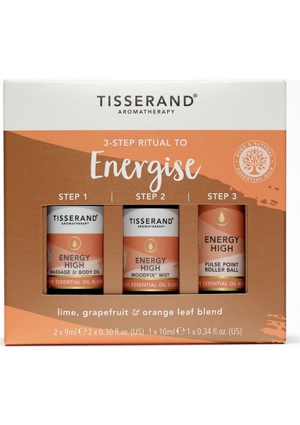 Tisserand Energy 3 Step Rituel (Aromaterapi̇ Ki̇t)