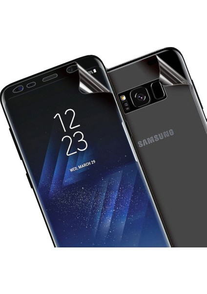 Samsung Galaxy S8 Ön Arka Pet 5D Full Kaplayan İnce Ultra Darbeye Dayanaklı Ekran Koruyucu