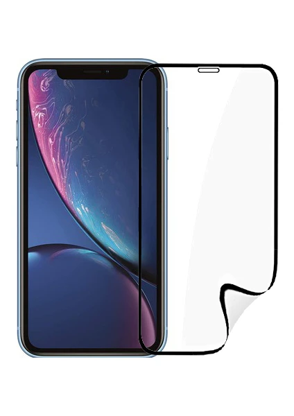 Apple iPhone XR Pet 5D Full Kaplayan İnce Ultra Darbeye Dayanaklı Ekran Koruyucu