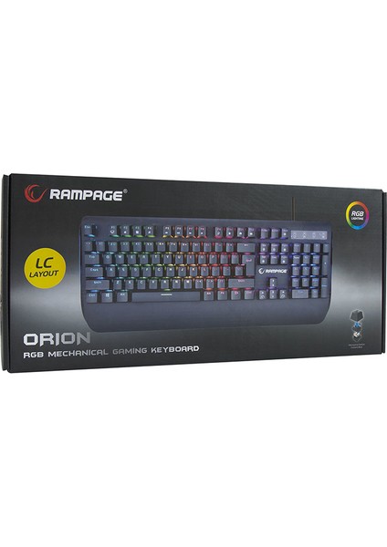 KB-R90 Orion RGB Versiyon Blue Switch Gaming Mekanik Klavye