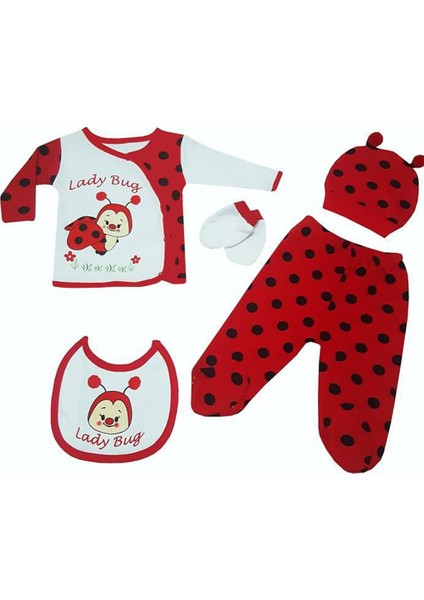 Neci̇x's Hastane Çıkışı Yeni̇doğan Bebek 5'li̇ Zıbın Seti Böcek Model