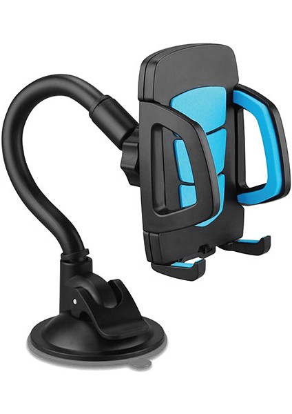 HY-XH20 Vantuz + Braketi 360 Derece Siyah/Mavi Telefon Tutucu