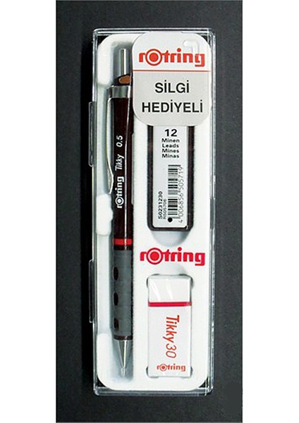 Rotring Versatil Tikky 05 Min Silgi Bordo
