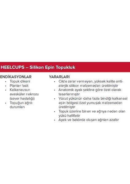 Heelslife Silikon Topukluk fiyatları