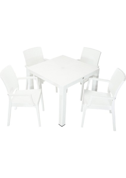 Eli̇T 90X90 Eli̇T Kollu Sandalye Masa Takimi