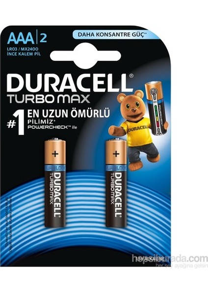 Turbo Max İnce Kalem Pil AAA 20'li - 2X10 Paket