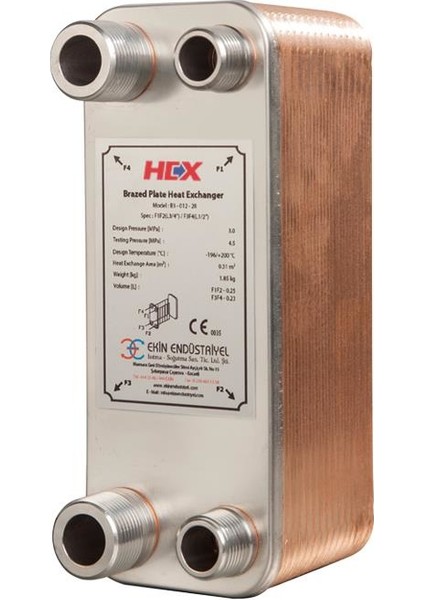 Mb-01 Lehimli Tip Plakalı Isı Eşanjör (28 Plakalı)