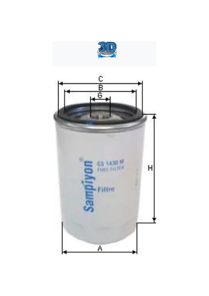Cs 1430 Mfl Bmc Forklıft Mazot Filtresi