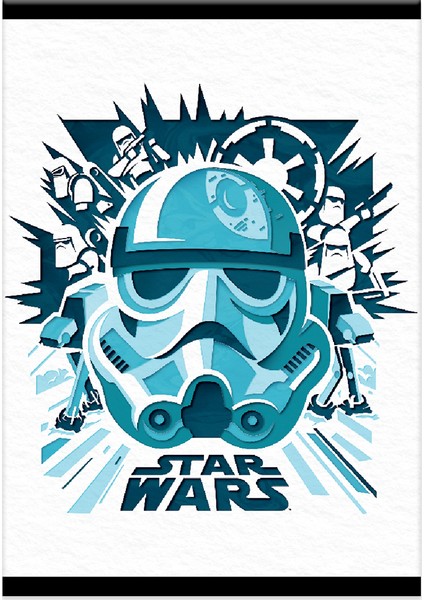 Star Wars A4 40 Yp.Kareli PP Kp.Dikişli Defter