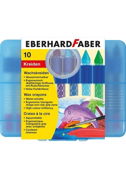 Eberhard Faber Mumlu Pastel Sulandırılabilir 10 Renk