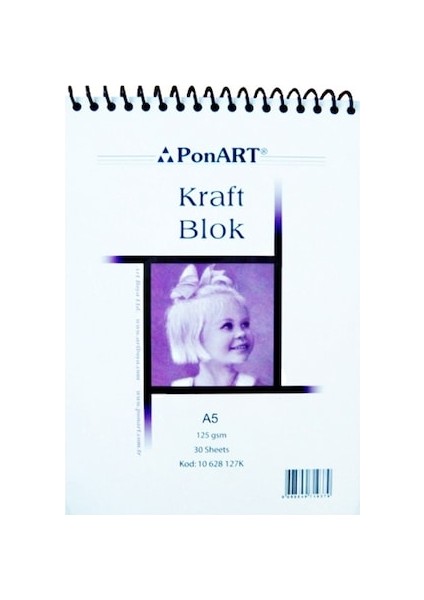 Kraft Çizim Blok Spirelli 130G 30Yp