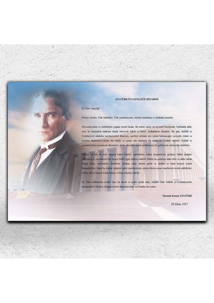 Atatürk ve Gençliğe Hitabe Kanvas Tablo