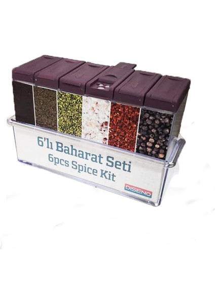 6'lı Baharat Seti Koyu Mürdüm