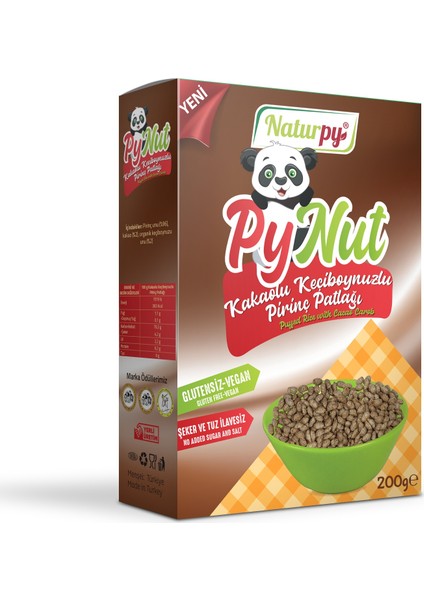 Pynut Kakaolu Keçiboynuzlu Pirinç Patlağı 200 gr