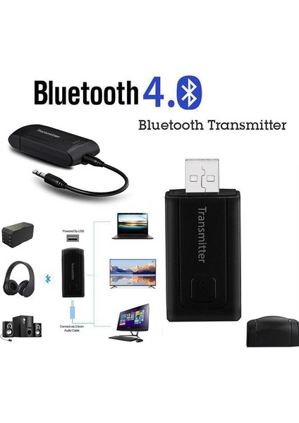 Bluetooth 4.0 A2DP Stereo Ses Müzik  Verici Adaptörü Tv Pc Telefon