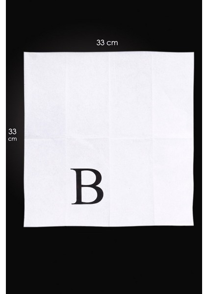 B Harf Peçete 33 cm modelleri