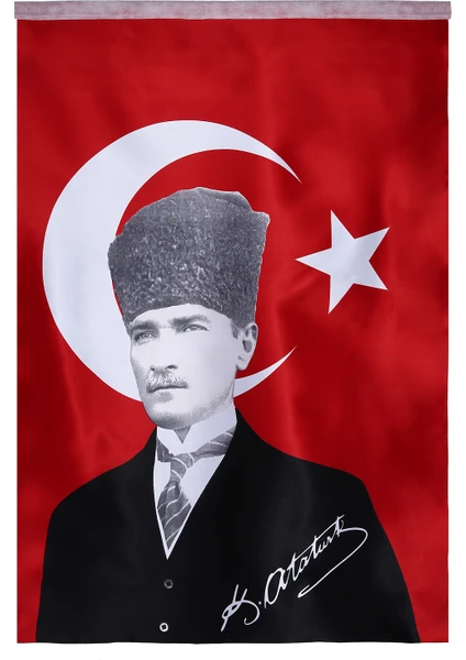 Türk Bayrağı Atatürk Posterli 100 x 150 cm