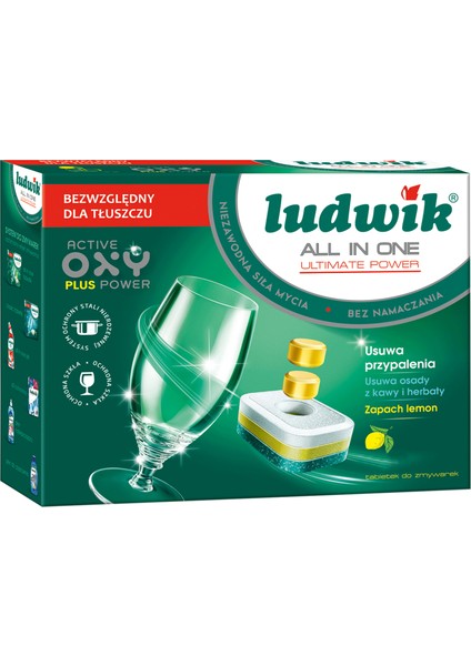 Ludwi̇k Hepsi Bir Arada Ultimate Bulaşık Tableti Limonlu 15 Yıkama